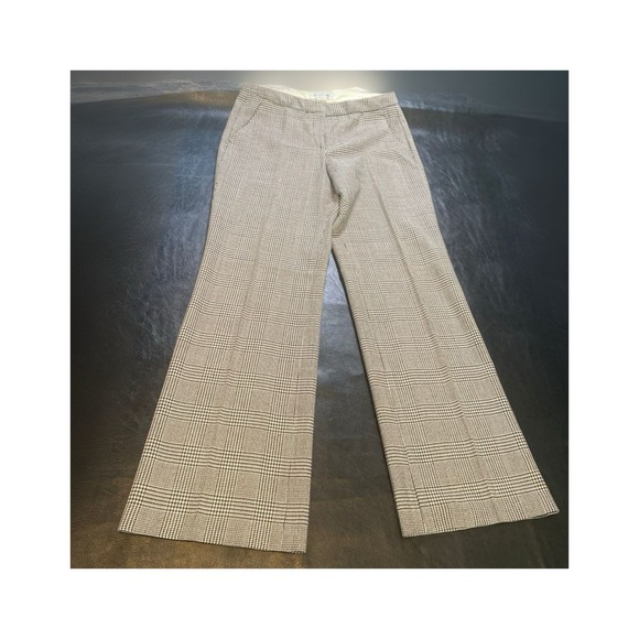 Brooks Brothers Pants - BROOKS BROTHERS Wool Blend Wide leg dress pants Brown Glen Plaid Women's Size 10